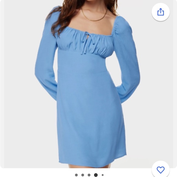 Aritzia - Sunday Best azure blue peasant sleeve dress - Picture 5 of 7